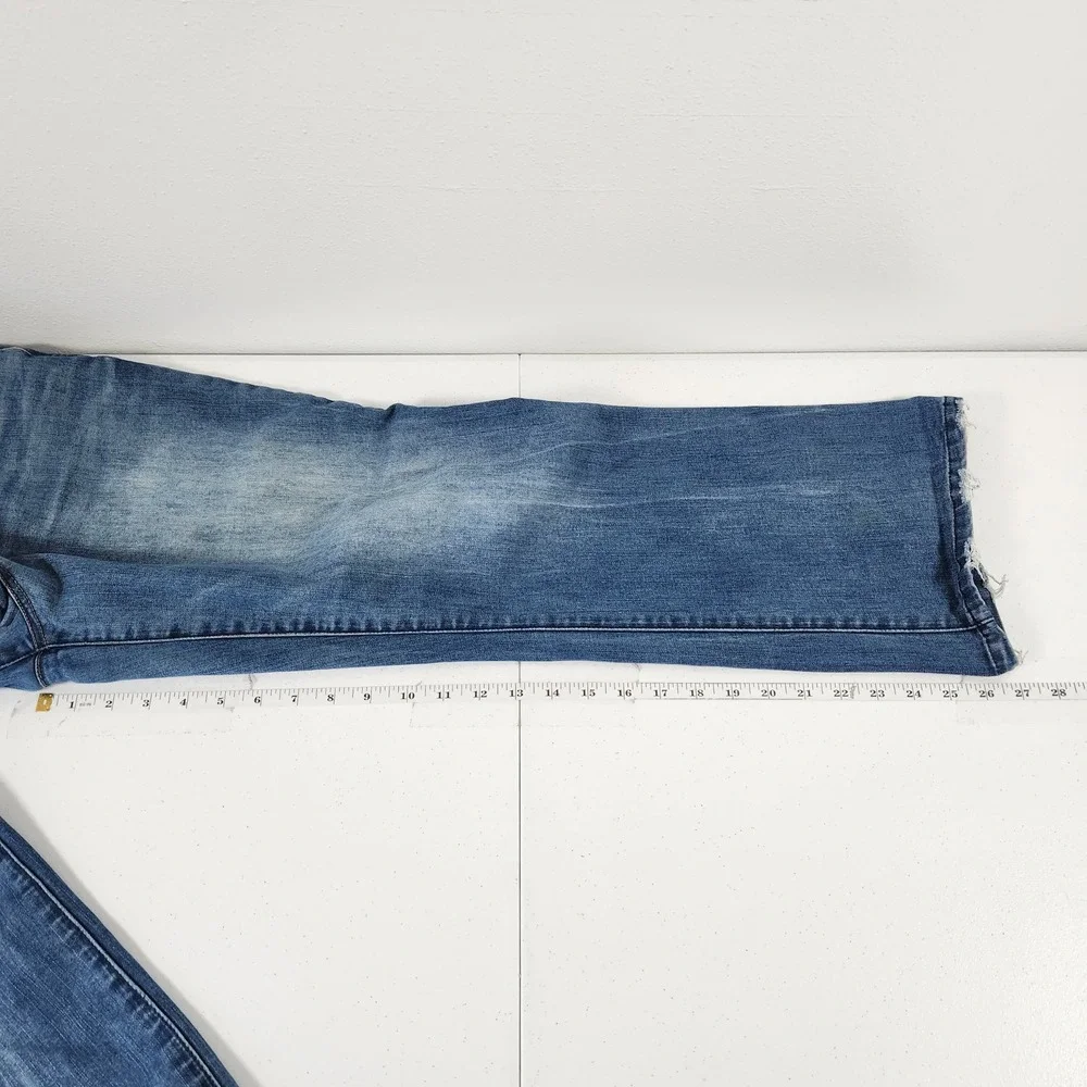 Democracy Ab Technology Womens‎ Blue Distressed Raw Hem Jeans Size 12 BN2896LHPB